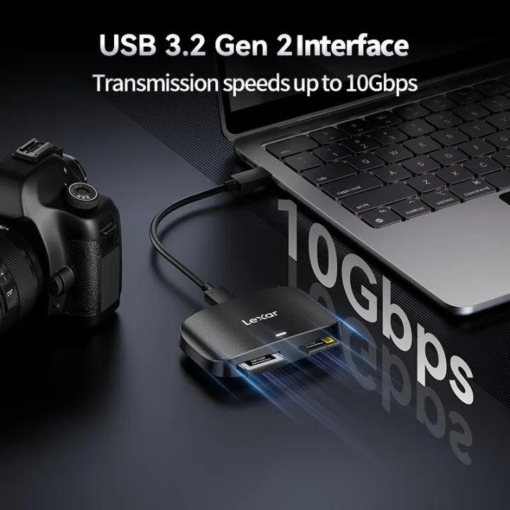 Lexar%20CFE%20Card%20CFexpress%20Type%20B%20/%20SD%202-in-1%20Card%20Reader%20Standard%20with%20USB-C/A%202%20Data%20Memory%20Card%20RW520U%20Professional%20Card%20Reader%20-%20Image%205