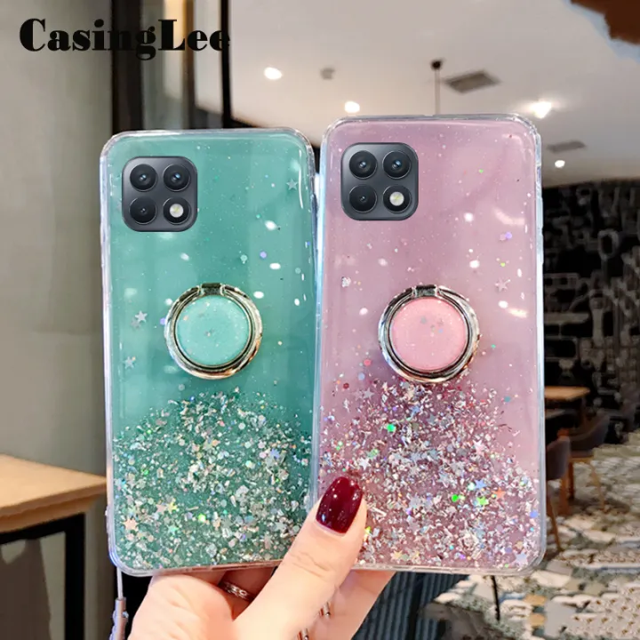 Casinglee%20for%20Samsung%20Galaxy%20A22%205G%20case%20Shiny%20Ring%20Glitter%20Soft%20Transparent%20Holder%20Stand%20Back%20cover%20with%20String%20for%20Samsung%20A22%205G%20Phone%20cases%20cover%20Stars%20Moon%20Girls%20For%20girls%20and%20Boys%20-%20Image%207