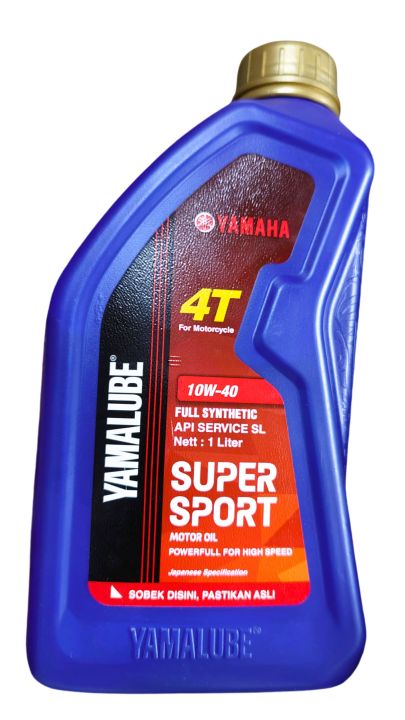 YAMALUBE 10W-40 Full-Synthetic Engine Oil for Yamaha Motorcycles 1 Liter  for Motorbike (Made in Indonesia) by RIVER RACE MART