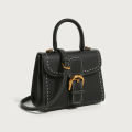 Handbag, Genuine Leather, Platinum Bag, 2023 New High-end Texture, One-Shoulder, Cross-Body Bag, Women's Fashion Trend, Small Square Bag.