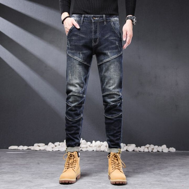 Brand%20Man%20Jean%20Stretch%20Slim%20Fit%20Dark%20Blue%20Streetwear%20Pants%20Original%20Man%20Jeans%20Patchwork%20Denim%20Trousers%202022%20Spring%20And%20Autumn%20-%20Image%202