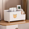 Pp Bear Tissue Box Neat Large Size 24 * 12 * 16cm Small Size 24 * 12 * 11cm Desktop Paper Storage Box White, Pink, Green Nordic. 