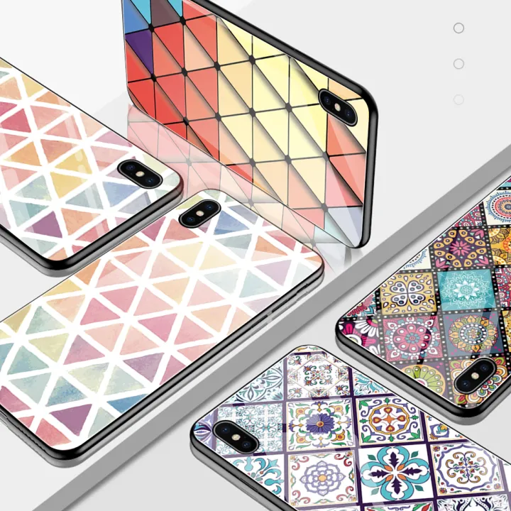 Jizetin%20for%20Vivo%20V25%205G%20/%20V25E%20Glass%20Back%20Cover%20Decorative%20Pattern%20Glossy%20Tempered%20Glass%20Shockproof%20Soft%20Edge%20Phone%20Cases%20-%20Image%203