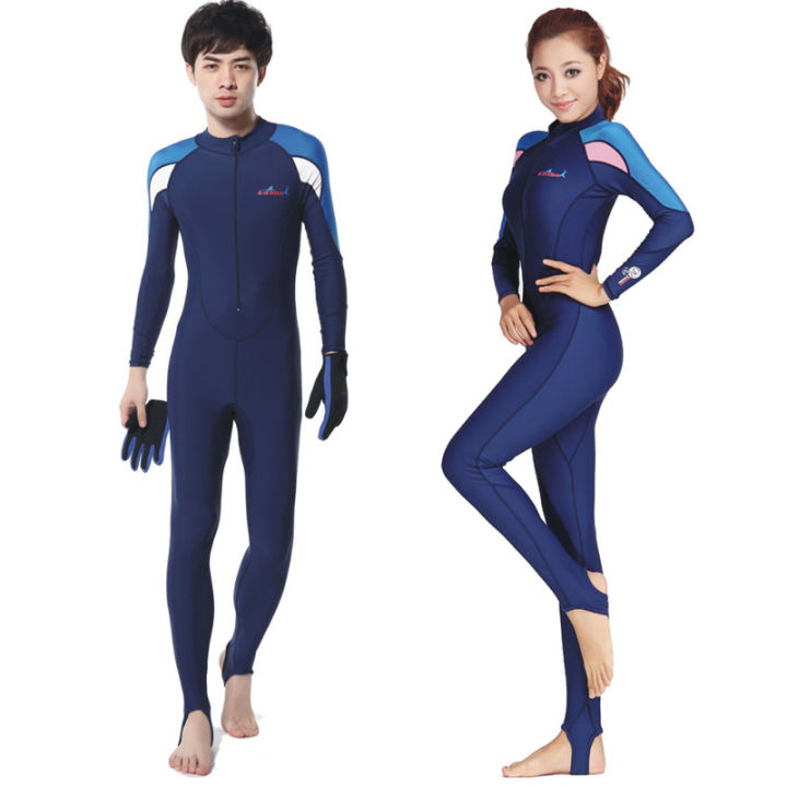 Men Full Body Diving Suit Swim Body Suit UV Protect Long Sleeve