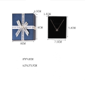 Square Box Engagement Ring Box Fashionable Velvet Interior Display Case Earrings Box Bow Design 1Pc Package Necklace Holder for.