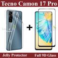 For Tecno Camon 17 Pro 2-in-1 Combo Pack (Full Screen Protector Tempered Glass +Back Hydrogel Poly). 