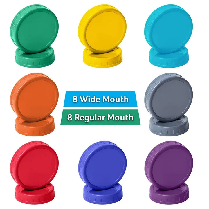 16%20Pcs%20Recyclable%20for%20Ball%20Kerr%20Colored%20Food-Grade%20Mason%20Jars%20Home%20Storage%20Mason%20Jar%20Lids%20Canning%20Lid%20Caps%20-%20Image%202