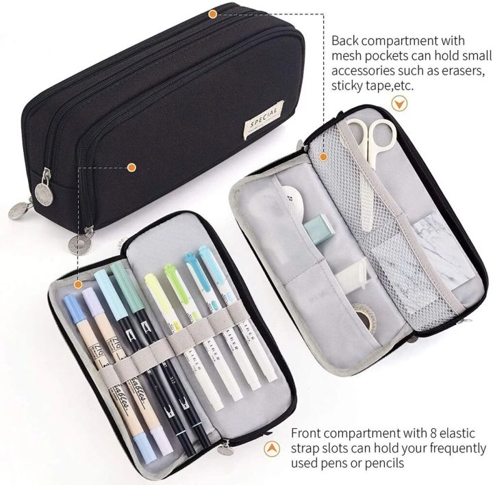 Kawaii%20Pencil%20Case%20Large%20Space%203%20Compartment%20Pen%20Pouch%20Double%20Side%20Opened%20Student%20Stationery%20Desk%20Organizer%20School%20Supplies%20-%20Image%204