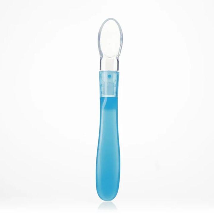 Transparent Newborn Baby Soft Silicone Baby Lovely Feeding Spoon Flatware Lovely Gifts For Kids