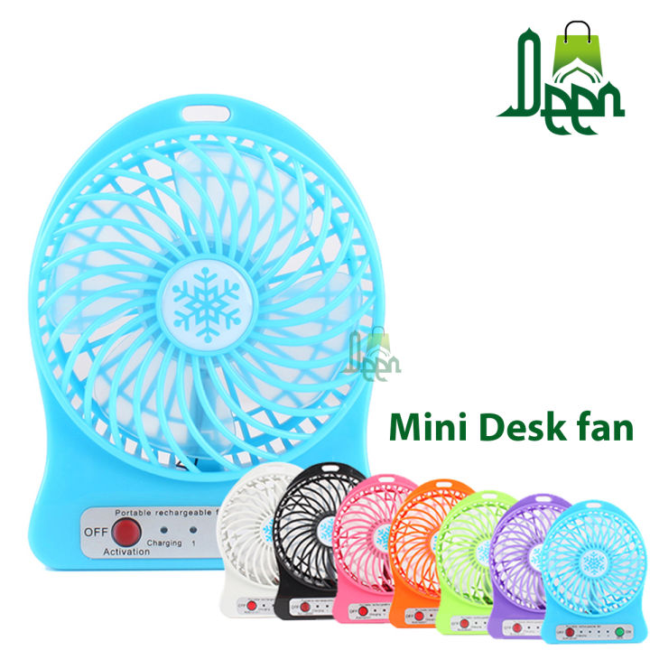 1 pcs Portable Mini USB Fan Small Desk Pocket Handheld Air Rechargeable 18650 Battery Cooler 3-Gear Fan for Home office Muticolor - মিনি ফ্যান