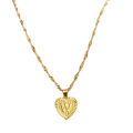Pendant Necklace A-Z Initial Letter Heart Shape Jewelry Simple Bright Luster Necklace for Birthday. 