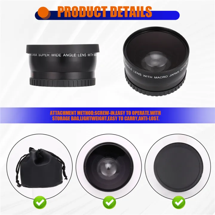 58MM%20Wide%20Angle%200.45x%20Converter%20Lens%20with%20Macro%20Close-Up%20Attachment%20for%20Rebel%20T6s,T6i,SL1,T5,T5i,T4i,T3,T3i,T1i,T2i,XSI,XS,,XT,70D,60D,60Da,7D,5D,1D%20-%20Image%207
