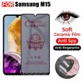Samsung M15 Phone Case For Samsung Galaxy A15 M35 A35 M55 A55 Anti-peeping Tempered Glass Screen Protector 3 in 1. 