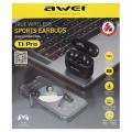Awei T1 Pro Gaming Sports TWS Wireless Earphones In-Ear Built-in Microphone Mini Earbuds Headphone with Charging Case.