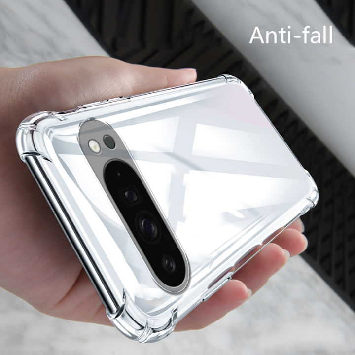 Sroof Casing For Google Pixel 9 Pro XL Couple Simple Shockproof phone case Four Corner Anti Fall Skin Friendly Shell Soft Phone Back Cover