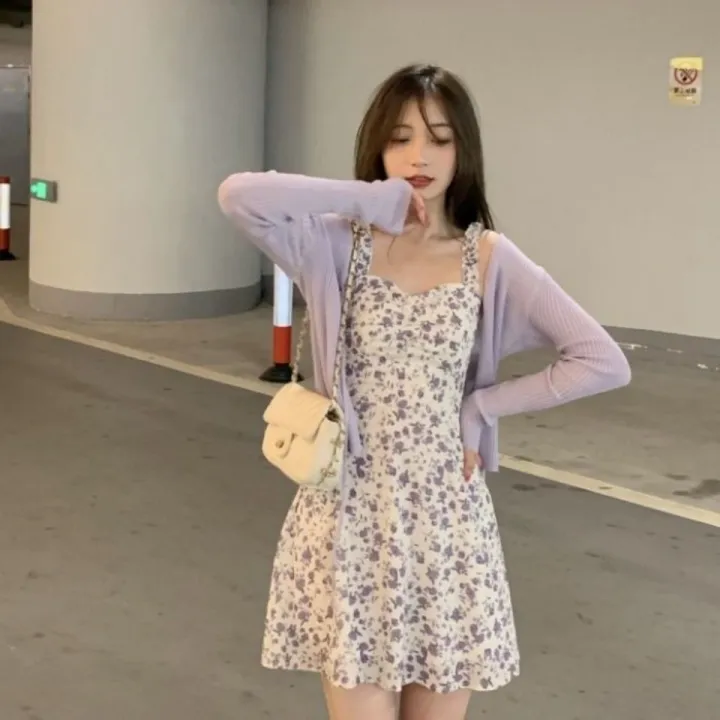 First%20love%20style%20floral%20slip%20dress%20set%20women's%20autumn%20new%20versatile%20thin%20sunscreen%20shawl%20cardigan%20two-piece%20set%20-%20Image%203