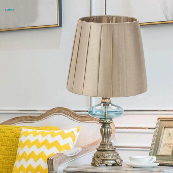 Table Lamp Shade Clip on Lampshade Nordic Modern Decorative Fabric Lampshade Hanging Champagne