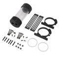 Cylindrical Water Cooler Reservoir 160ml Reduce Bubbles Computer Water Cooling Cylinder G1/4 137mm for Desktop PC.