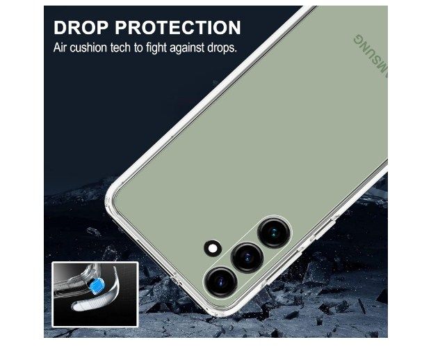 SHOPPIZY Plain Ultra Clear Back Cover for Samsung Galaxy S24 FE 5G Back Cover Transparent Back Case For Samsung S24Fe 5g