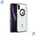 For Apple iPhone X / iPhone XS CD Case Electroplated Logo View Slim Shockproof Soft TPU Anti-Yellow Phone Case For iPhone X Back Cover.