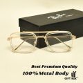 New Men Fashion Eyeglasses Best Reading glasses Classic New Design Transparent glass Best Premium Quality Man Endgame Cutout White -Eyeglass Glass Latest Trends Eye Glass Frame Unisex.