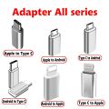 【All Series】 Micro USB to Type-C to Lightning Adapter Android Apple IOS UBS-C Converter Data Sync Fast Charging Charger.