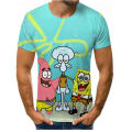 Starfish manga graphic t shirts baby t-shirt y2k t-shirts soft round neck t-shirt tops 3d printing oversized t-shirt sponge.