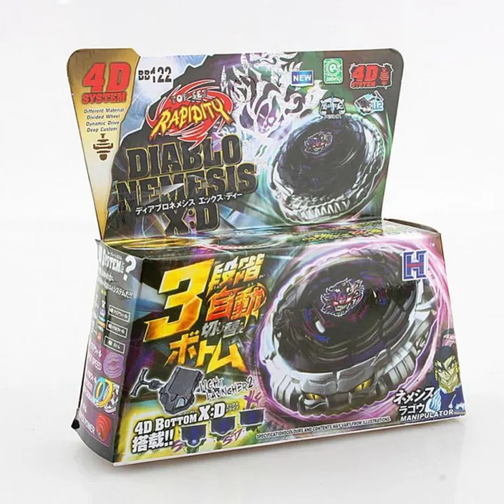 4D System BB-122 Beyblade Diablo Nemesis X:D Metal Fusion Fight Masters Set Toy - intl