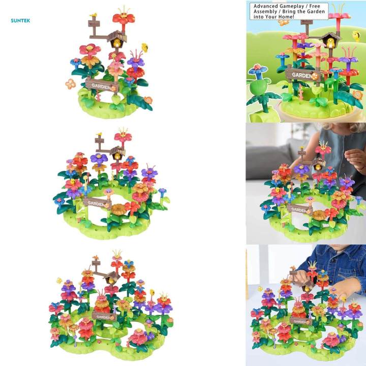 Growing%20Flower%20Blocks%20Playset%20Educational%20for%20Interaction%20Recognition%20Number%20-%20Image%204