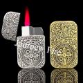 Creative Embossed Constantine Red Fire Torch Lighter Jet Metal Windproof Gas Butane Inflated Lighter Portable Smoking Gadgets. 