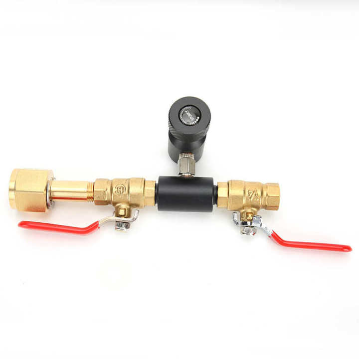 CO2 Filling Adapter Double Valve CGA320 with Soda Black ASA for SodaStream