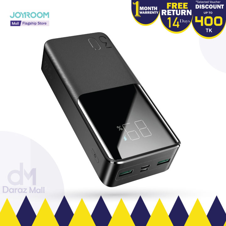 Joyroom JR-QP193 Super Fast 22.5W Power Bank 30000mAh-Black