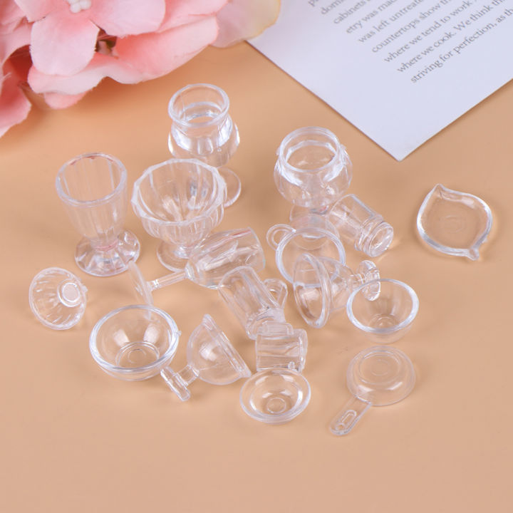 %EF%BC%88New%EF%BC%8917Pc/et%201:12%20Dollhoue%20Miniature%20Tranparent%20Tableware%20DIY%20Pretend%20Play%20Toy%20-%20Image%205