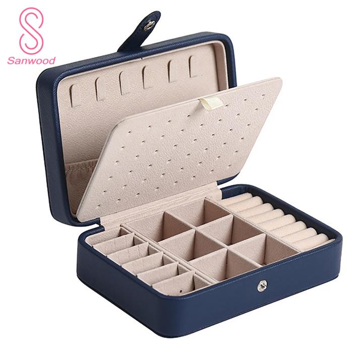 The mini jewelry box has a sturdy appearance to store jewelry, but is small enough to save space and is lightweight, making it perfect for keeping in your suitcase or drawer and super convenient when traveling!