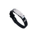 Yiwu small commodities street stall hand jewelry PVC stainless steel boys' bracelet trend hip-hop titanium steel couple bracelet.