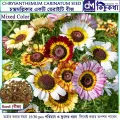 Chrysanthemum Carinatum Seed - 20/40pcs - Mixed Color Hybrid ক্রিসেন্থিমাম ফুলের বীজ মিক্সড কালার হাইব্রিড বীজ - (চন্দ্রমল্লিকা সিংগেল ভেরাইটি). 