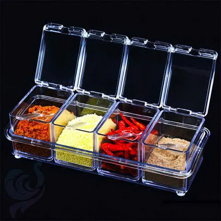 4pcs%20Crystal%20Clear%20Seasoning%20Box%20Acrylic%20Spice%20Rack%20Storage%20Condiment%20Jars%20Containers%20With%20One%20Spoon%20For%20Kitchen%20Organization%20by%20%20-%20Sara%20Collection%20zone%20-%20Image%202