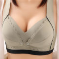 Breastfeeding bra, one piece, without steel ring, thin front buckle, adjustable feeding, gathering, breathable sleep bra for women. 