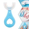 Kids Toothbrush 360° Kids U-Shaped Toothbrush with Handle Silicone Oral Care Cleaning Brush for Toddlers Ages 2-12. 