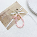 Cute Pearl Bow Beaded Phone Charms Lanyard Aesthetic Cell Phone Strap Pearl Wrist Beads Chain Charm Sweet Gifts Fayshow. 