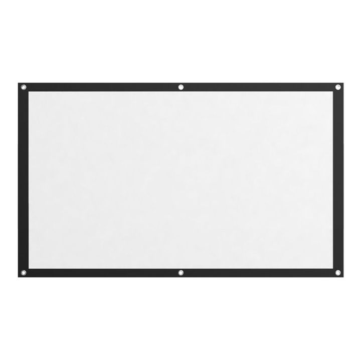 HD Projector Screen Projects & Accessories 60-100" 16:9 Simple Curtain Soft Portable High-definition Projector White Screen Home Outdoor Camping