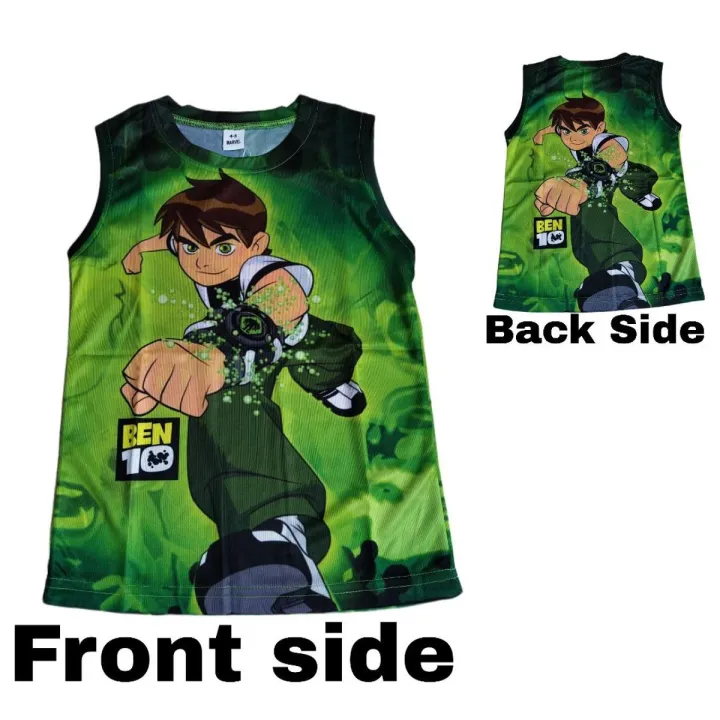 Premium Quality  Boys Sleeveless 3D Print Ben 10 T-shirt
