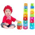 HarnezZ Funny Cute Toy Stacking Cup Toy Stacks Colorful Baby Cup of Math Stack Count Up Plastic Cups ABS Letter Cup Stacks Toys for Kids. 