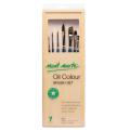 Mont Marte Oil Brushes In Wooden Box 7pc.