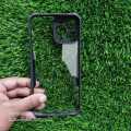 iPhone 13 Pro Max Transparent Black Shockproof Camera Protective Premium Quality Back Cover.