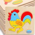 Baby Cock Wood Puzzle Board Multi-Color. 
