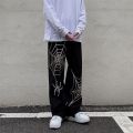 Streetwear Y2k Pants Anime Sweatpants Male Wide Leg Oversize Pants Men Techwear Baggy Straight Trousers 2023 New.