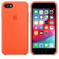 Premium Orange color Silicone Cases For Apple iPhone 7 Plus / 8 Plus ( 7+ / 8+ ) Liquid Silicon Phone Case Soft Silicone MObile Phone Back Cover.