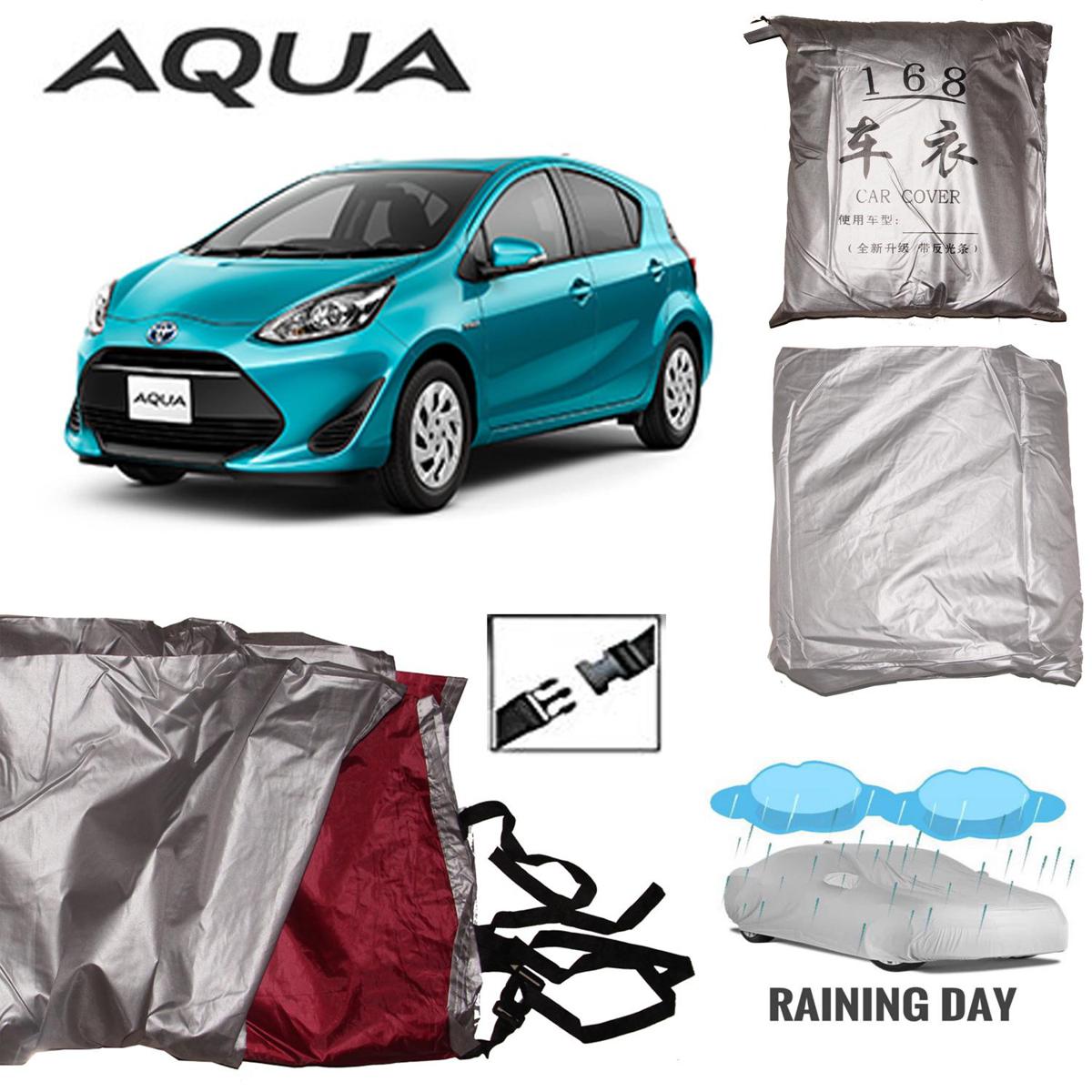 Car Body Cover for Toyota Aqua Silver Color Waterproof