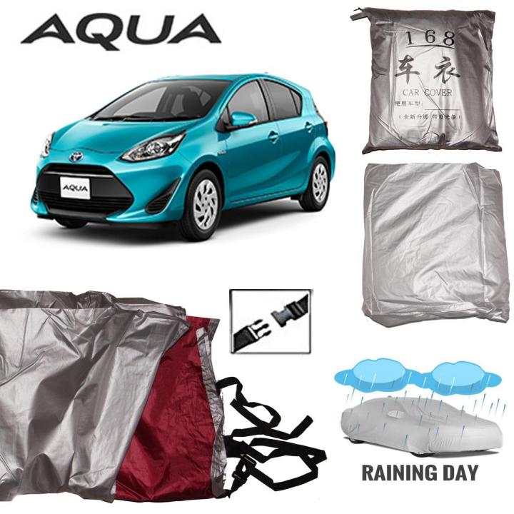 Car Body Cover for Toyota Aqua Silver Color Waterproof